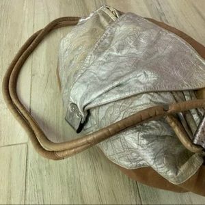 Lisandro Sarasola Light Brown Silver Leather Bag